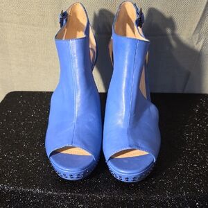 Vince Camuto Blue Peep-Toe Heels